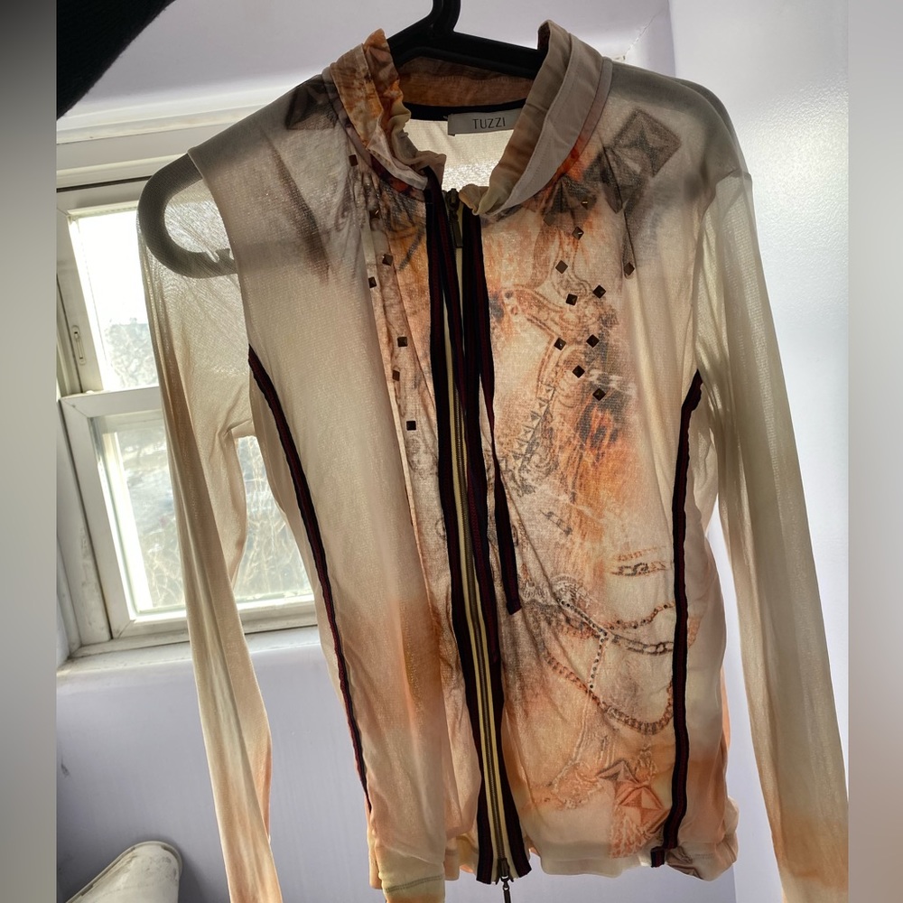 Tuzzi mesh zip top
